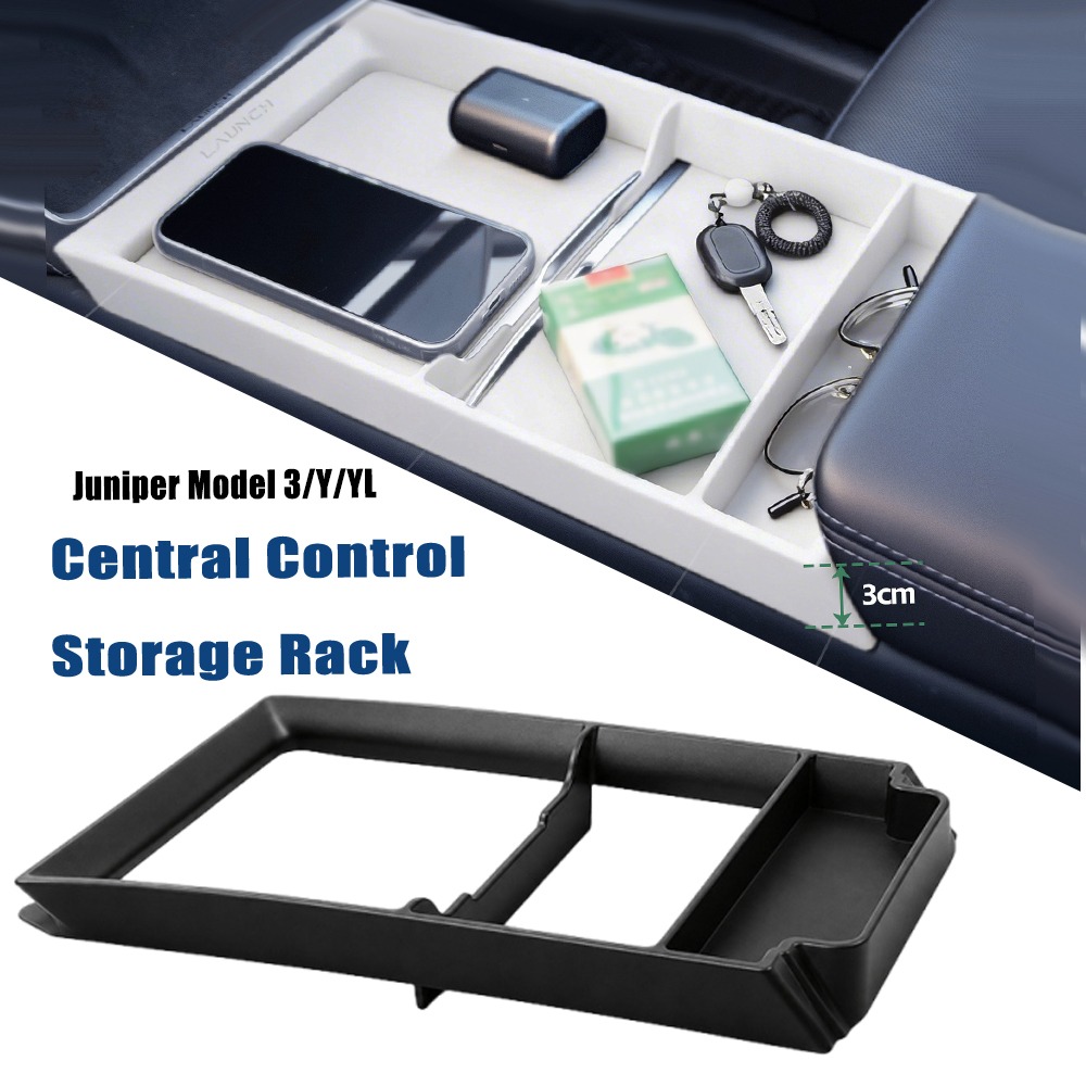 Tech Car Accessories - Kaymaz Merkezi Konsol Saklama Tepsisi Tesla